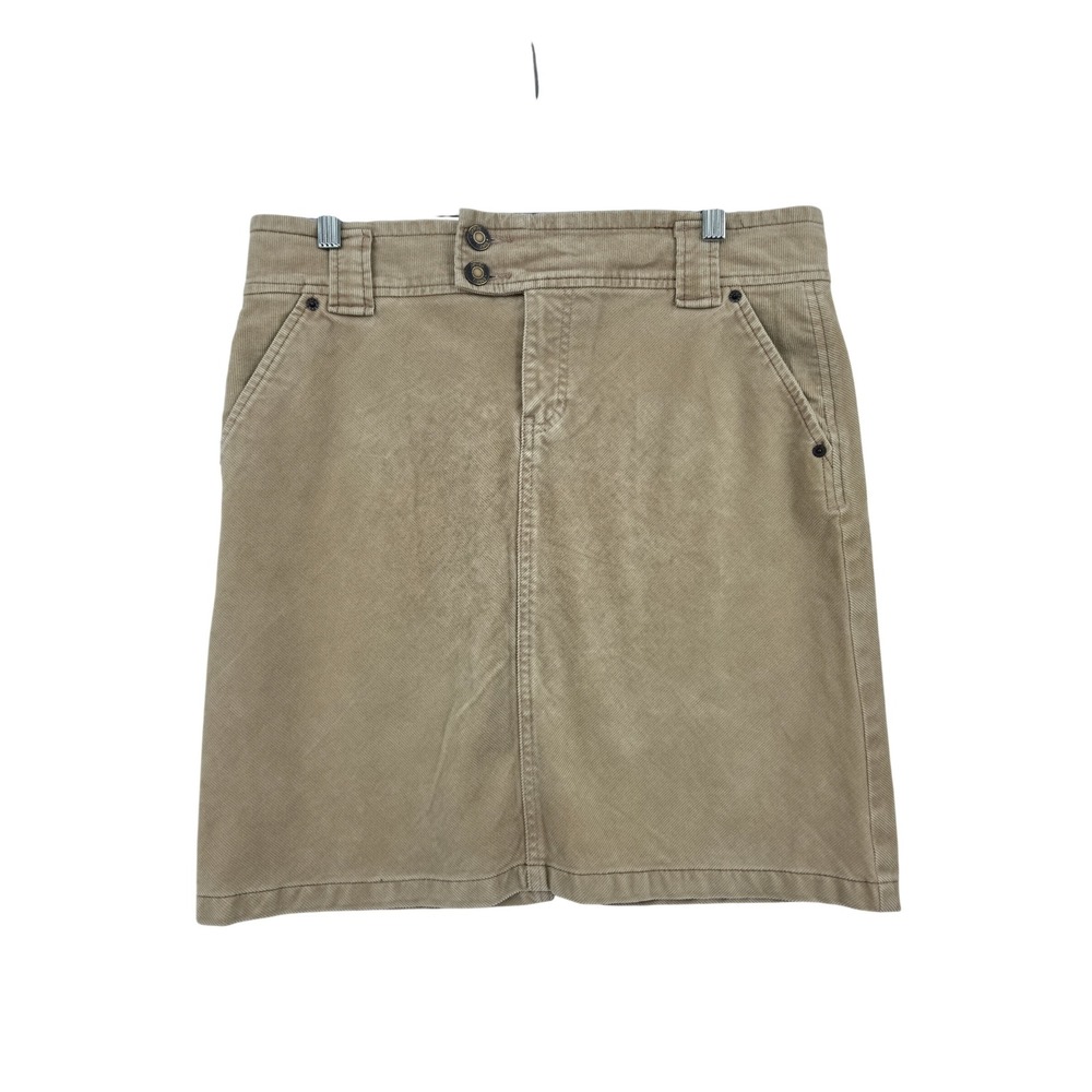 Gap Khaki Corduroy Mini Skirt Womens 10 Tan Stretch Casual Preppy Minimalist